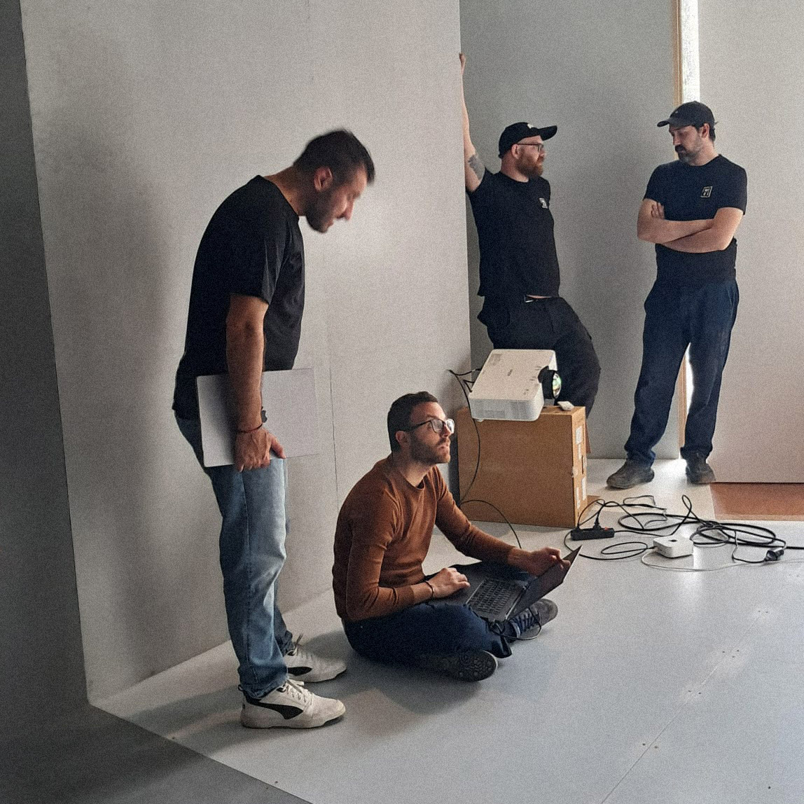 Struttura truss in allestimento